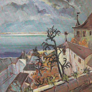B4 Meersburg, 1931, Öl auf Leinwand, 78 x 63 cm, Museumsbesitz