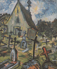 S18 Friedhof mit Kirche links